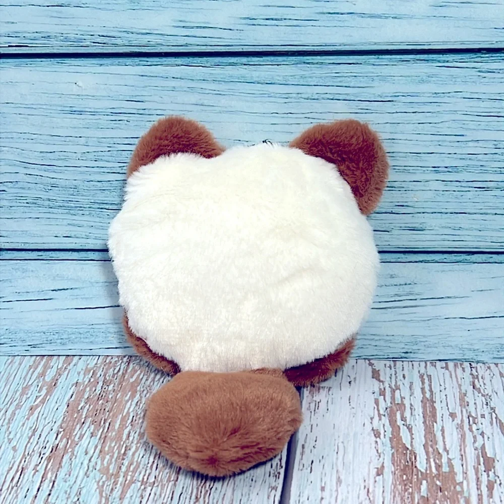 CARTOON BROWN TALE CAT DESIGN SQUEAKY PLUSH PET TOY